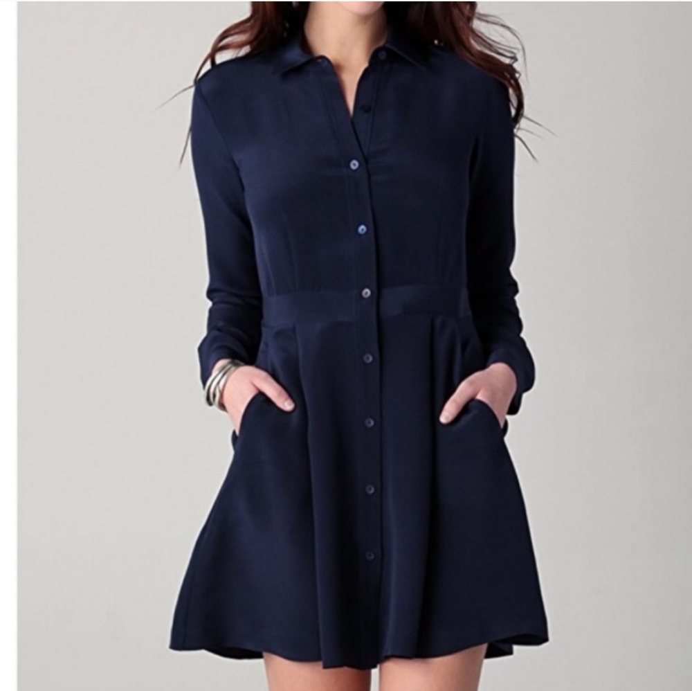 Theory SOREAM pleated dress, size 8
